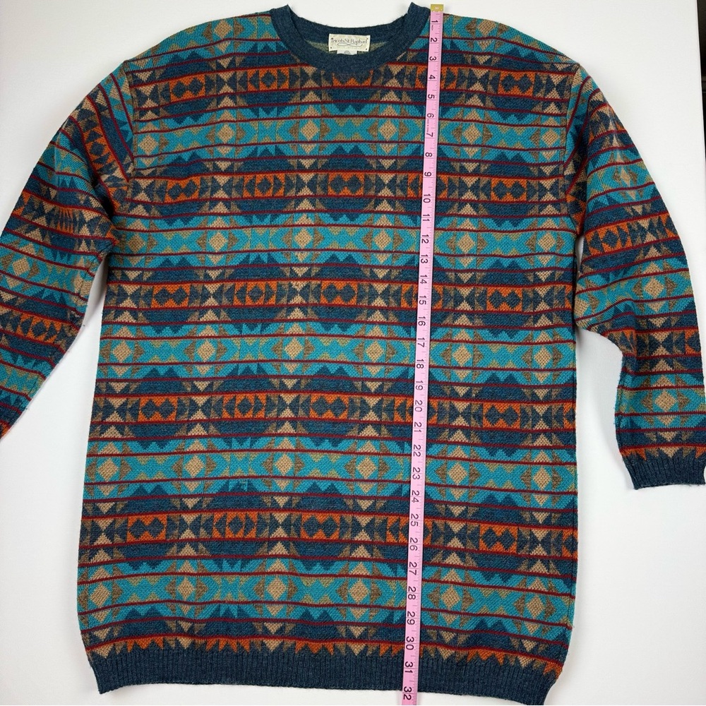 Tricots St‎ Raphael Vintage Wool Geometric Aztec Pattern Sweater Size Large - Picture 6 of 7